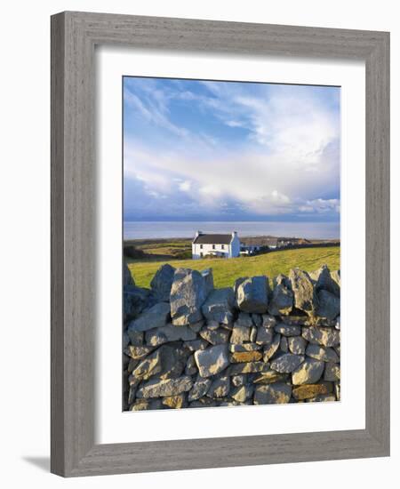 Ireland, Co.Donegal, Fanad, House and stone wall-Shaun Egan-Framed Photographic Print