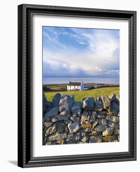 Ireland, Co.Donegal, Fanad, House and stone wall-Shaun Egan-Framed Photographic Print