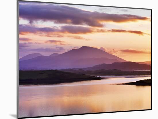 Ireland, Co.Donegal, Mount Errigal and Mulroy bay at sunset-Shaun Egan-Mounted Photographic Print