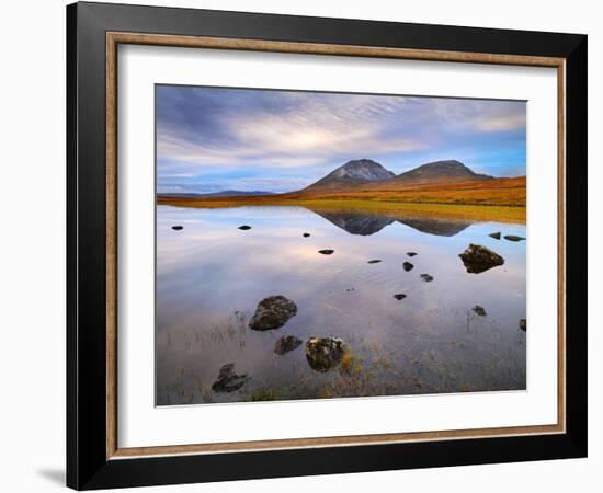 Ireland, Co.Donegal, Mount Errigal  reflected in lake-Shaun Egan-Framed Photographic Print