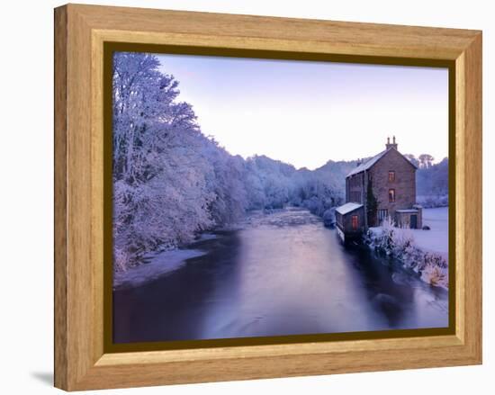 Ireland, Co.Donegal, Ramelton, River lennon in winter, House by river (PR)-Shaun Egan-Framed Premier Image Canvas