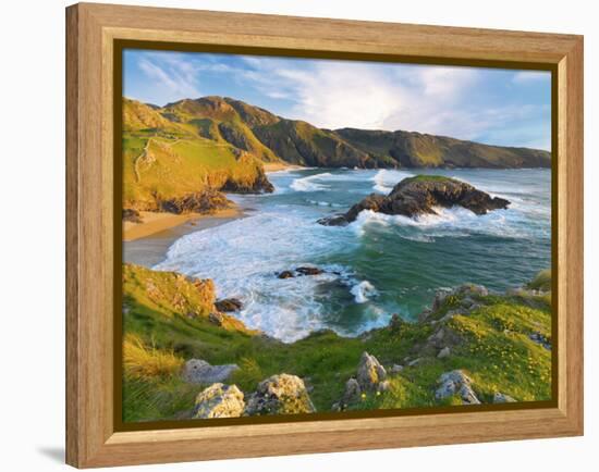 Ireland, Co.Donegal, Rosguil, Boyeeghter Bay overview-Shaun Egan-Framed Premier Image Canvas