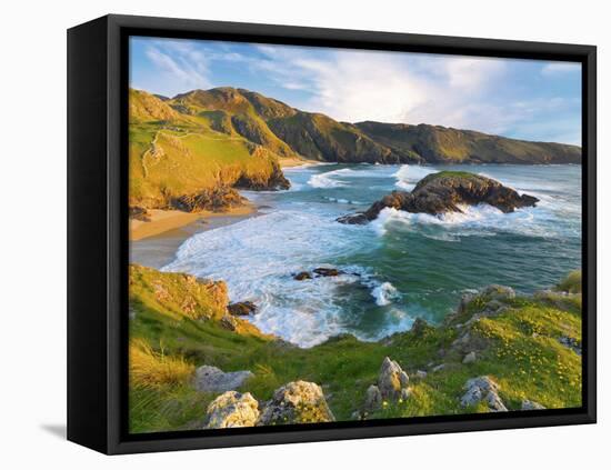 Ireland, Co.Donegal, Rosguil, Boyeeghter Bay overview-Shaun Egan-Framed Premier Image Canvas