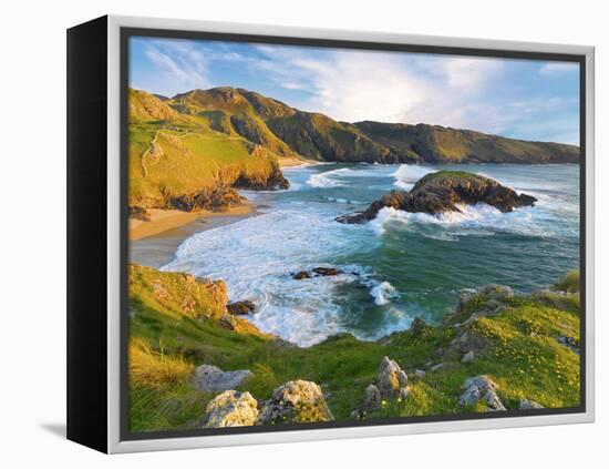 Ireland, Co.Donegal, Rosguil, Boyeeghter Bay overview-Shaun Egan-Framed Premier Image Canvas