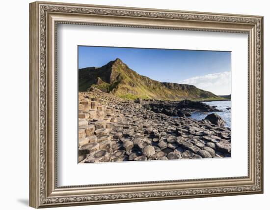 Ireland, County Antrim, Bushmills, Giants Causeway, basalt rock formation-Walter Bibikow-Framed Photographic Print