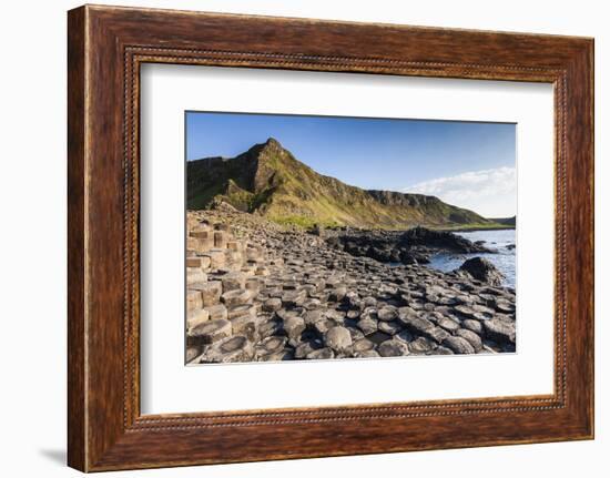 Ireland, County Antrim, Bushmills, Giants Causeway, basalt rock formation-Walter Bibikow-Framed Photographic Print