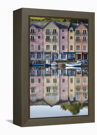 Ireland, County Cork, Bantry, harborfront buildings-Walter Bibikow-Framed Premier Image Canvas