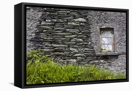 Ireland, County Cork Ring of Beara, Garnish, traditional stone house-Walter Bibikow-Framed Premier Image Canvas