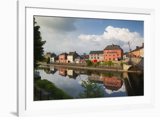 Ireland, County Kilkenny, Kilkenny City, pubs along River Nore-Walter Bibikow-Framed Premium Photographic Print