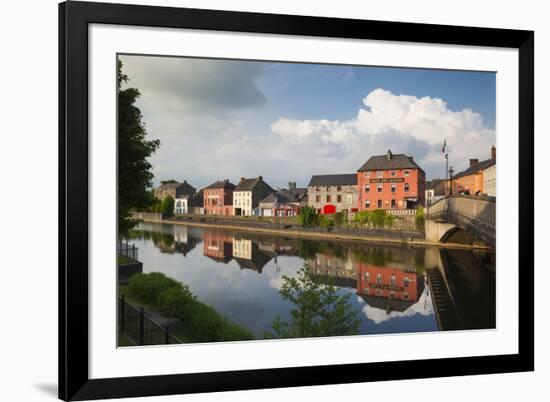 Ireland, County Kilkenny, Kilkenny City, pubs along River Nore-Walter Bibikow-Framed Premium Photographic Print