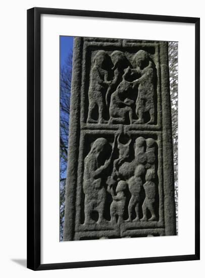 Ireland, County Louth, Monasterboice, Muiredach Cross, Detail-null-Framed Giclee Print