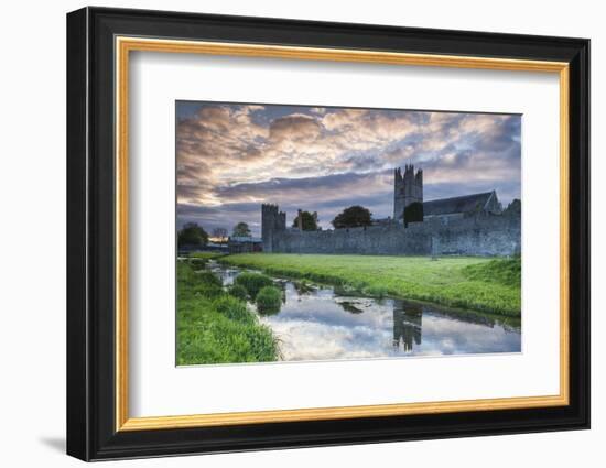 Ireland, County Tipperary, Fethard, town walls, dusk-Walter Bibikw-Framed Photographic Print