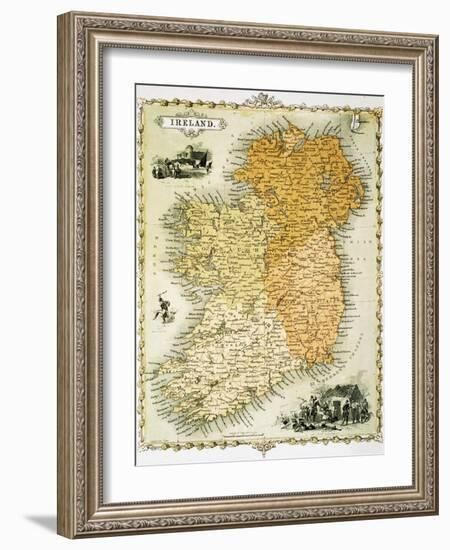 Ireland Map by C. Montague-Philip Spruyt-Framed Premium Giclee Print