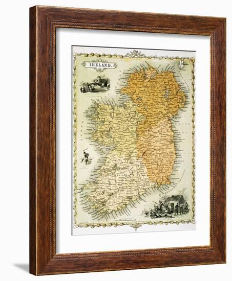 Ireland Map by C. Montague-Philip Spruyt-Framed Premium Giclee Print