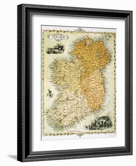 Ireland Map by C. Montague-Philip Spruyt-Framed Premium Giclee Print