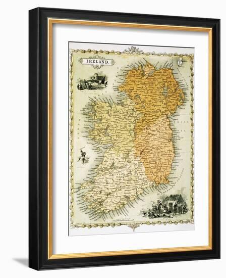 Ireland Map by C. Montague-Philip Spruyt-Framed Premium Giclee Print