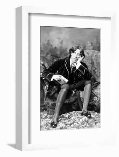 Ireland: Oscar Wilde (1854 - 1900), Irish writer and poet, 1882-null-Framed Photographic Print