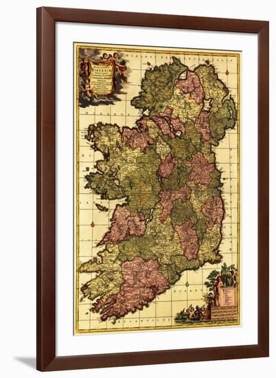 Ireland - Panoramic Map-Lantern Press-Framed Art Print