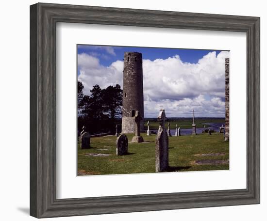 Ireland, Remains of Village Founded by St Ciaran of Clonmacnoise on Banks of Shannon River-null-Framed Giclee Print