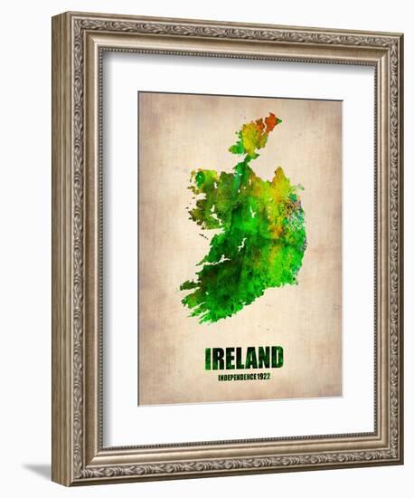 Ireland Watercolor Map-NaxArt-Framed Art Print