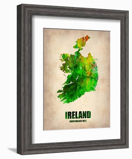 Ireland Watercolor Map-NaxArt-Framed Art Print