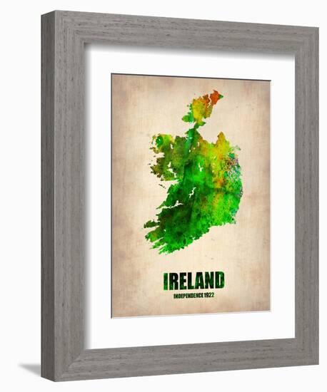 Ireland Watercolor Map-NaxArt-Framed Art Print