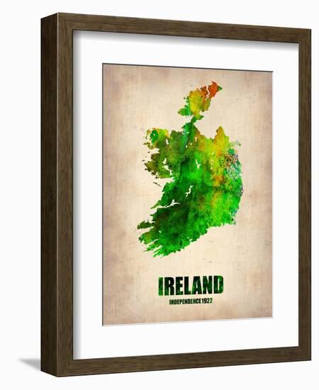 Ireland Watercolor Map-NaxArt-Framed Art Print