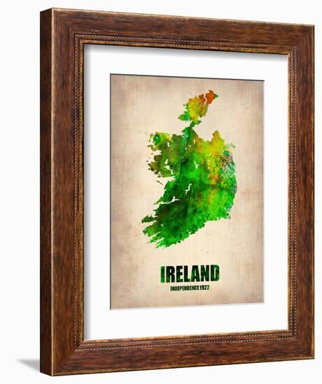 Ireland Watercolor Map-NaxArt-Framed Art Print