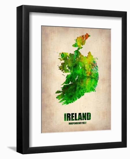 Ireland Watercolor Map-NaxArt-Framed Art Print