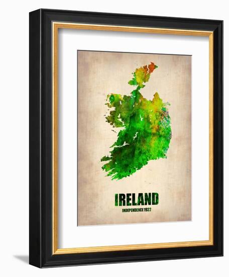 Ireland Watercolor Map-NaxArt-Framed Art Print