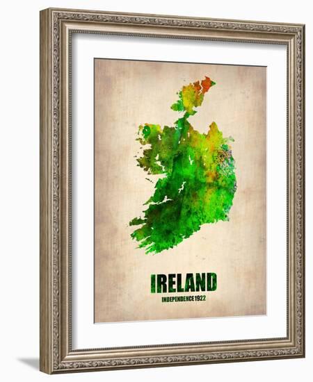 Ireland Watercolor Map-NaxArt-Framed Art Print