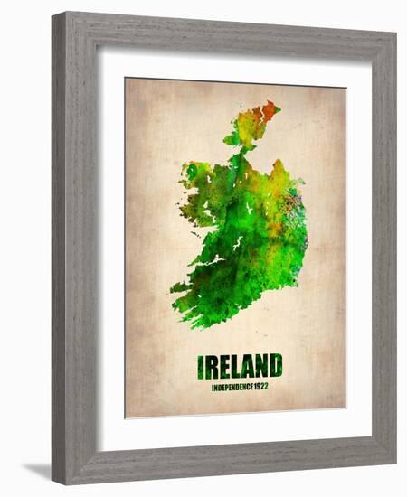 Ireland Watercolor Map-NaxArt-Framed Art Print