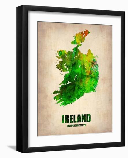 Ireland Watercolor Map-NaxArt-Framed Art Print