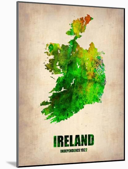 Ireland Watercolor Map-NaxArt-Mounted Art Print