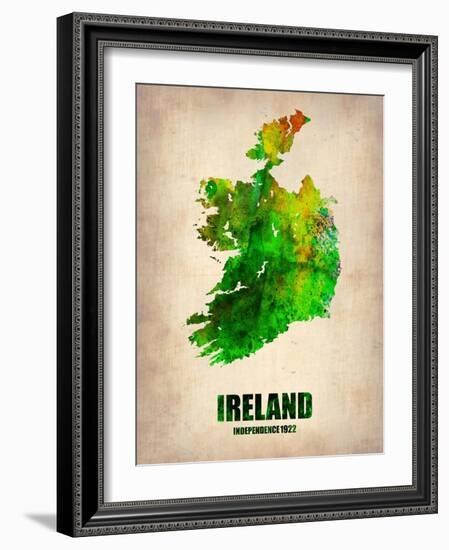 Ireland Watercolor Map-NaxArt-Framed Art Print