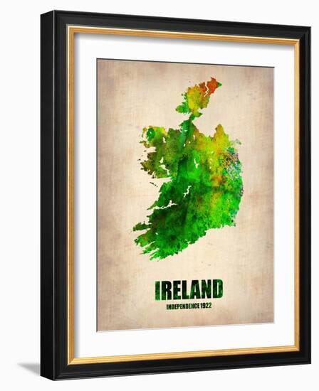 Ireland Watercolor Map-NaxArt-Framed Art Print