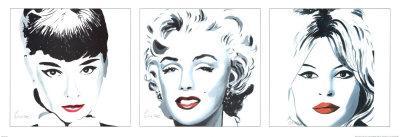 Marilyn Study with Flower-Irene Celic-Art Print