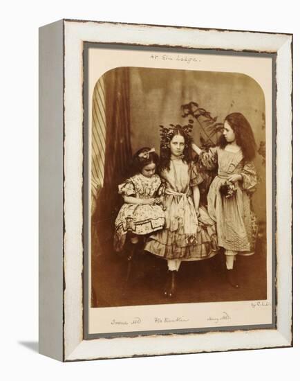 Irene Macdonald, Flo Rankin and Mary Macdonald at Elm Lodge, Hampstead, July 1863-Lewis Carroll-Framed Premier Image Canvas