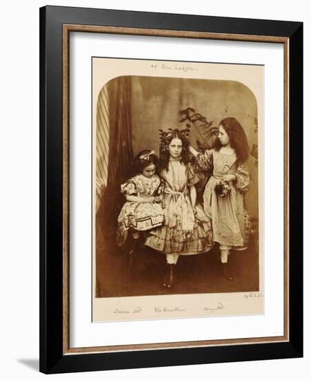 Irene Macdonald, Flo Rankin and Mary Macdonald at Elm Lodge, Hampstead, July 1863-Lewis Carroll-Framed Giclee Print