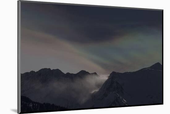 Iridescent Clouds over the Pirchkogel in Tirol-Niki Haselwanter-Mounted Photographic Print