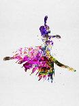 Ballerina Dancing Watercolor 2-Irina March-Framed Art Print