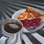 Black Coffee with a Piece of Cherry Pie-Irina Sergeyeva-Art Print