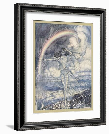 Iris, a Nymph-Arthur Rackham-Framed Art Print