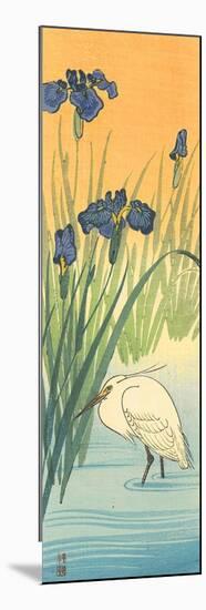 Iris and Egret-Koson Ohara-Mounted Giclee Print