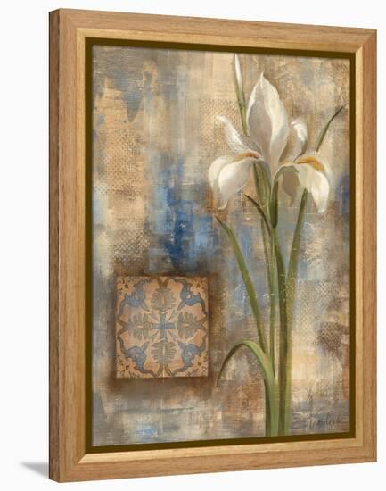 Iris and Tile-Silvia Vassileva-Framed Stretched Canvas