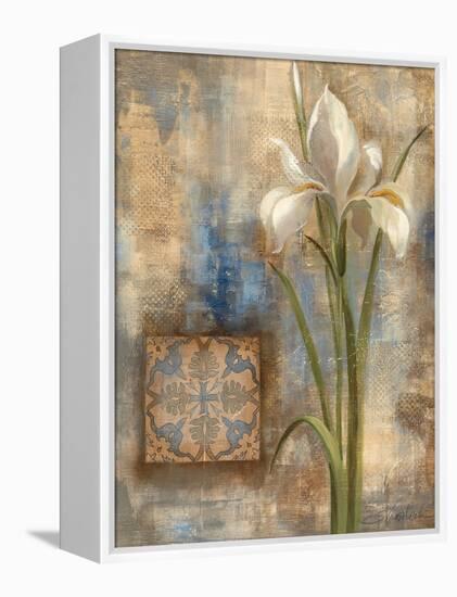 Iris and Tile-Silvia Vassileva-Framed Stretched Canvas