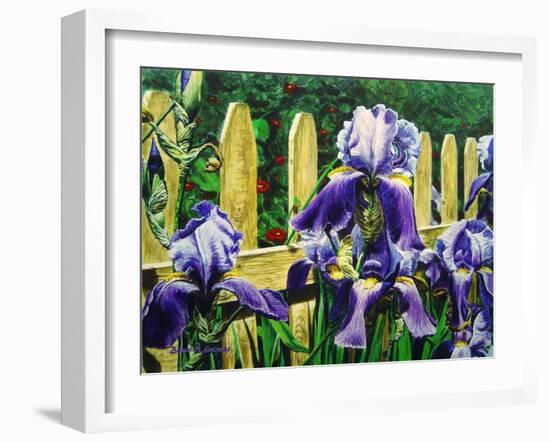 Iris' by the Fence-Bruce Dumas-Framed Giclee Print