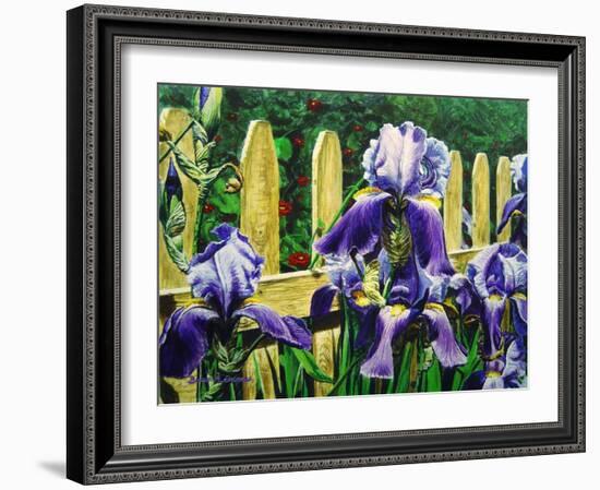 Iris' by the Fence-Bruce Dumas-Framed Giclee Print