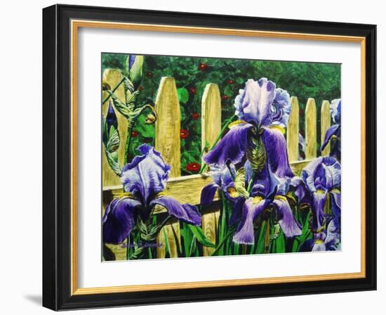 Iris' by the Fence-Bruce Dumas-Framed Giclee Print