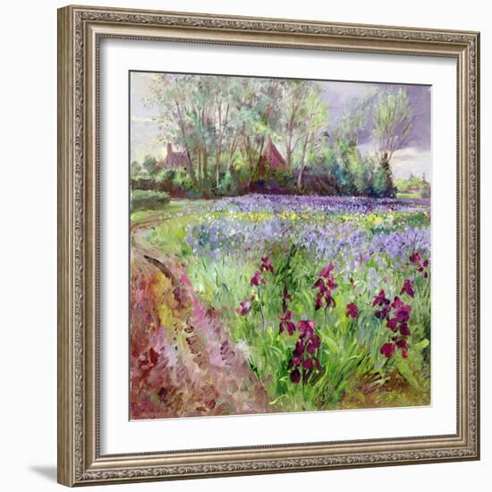 Iris Field, Storm Gathering, 1991-Timothy Easton-Framed Giclee Print